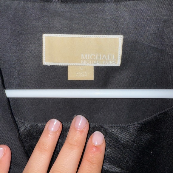 MICHAEL Michael Kors Black Trench Coat - Picture 3 of 3